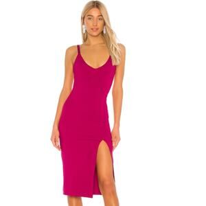 Lovers and Friends Lucie Midi Dress in Fuchsia NWT Size Medium